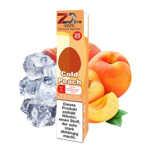 7Days Vape Einweg E-Zigarette Cold Peach 20mg/ml